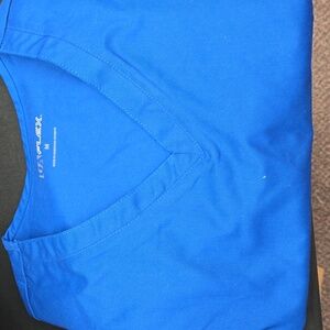 Blue V-Neck Scrub Top